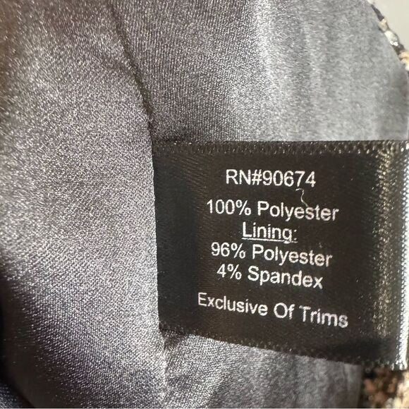 Boston Proper neutrals tweed metallic mini skirt size 0 - Picture 7 of 8